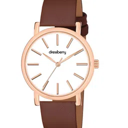 DressBerry Women Dial & Leather Straps Analogue Watch image 3