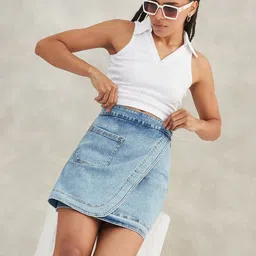 DOLCE CRUDO A-Line Mini Skirt-picture-11