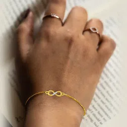 MIVRAA 9Kt Gold Bracelet With 0.011 Carat Diamond - 0.78 g-picture-41