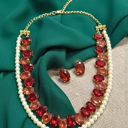 Anouk Diamond & Cubic Zirconia Crystal-Studded Jewellery Set-picture-36