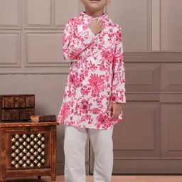 Cutiekins Boys Floral Printed Regular Kurta with Pyjamas-picture-13