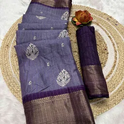 RegalDrapes Ethnic Motifs Printed Saree With Unstitched Blouse Piece-picture-31