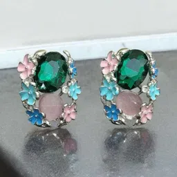 MYSTERIOUSMART Floral Studs Earrings image 2