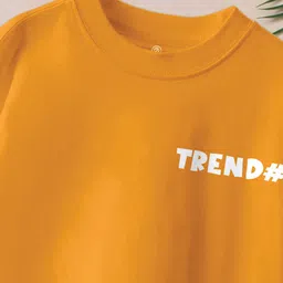 BAESD Boys Pack Of 2 Typography Printed Round Neck Pure Cotton Oversized T-shirts image 2