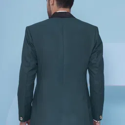 FAVOROSKI Men Solid Slim Fit Shawl Collar Rayon Formal Tuxedo Blazers image 2