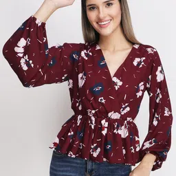 JAKANARY Women Floral PrintedPeplum Top-picture-33