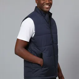The Roadster Lifestyle Co High-Neck Sleeveless Gilet Jacket image 3