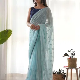 KALINI Embellished Sequinned Saree image 4