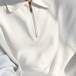 StyleCast Men Ribbed Shirt Collar Oversized Sweatshirt image 5