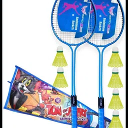 Badminton Racket With 6 Piece Plastic Shuttlecock-56 Badminton Kit-image-61