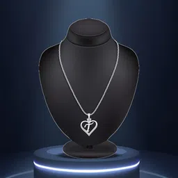 Lila Silver-Plated Heart Shaped Pendants with Chains image 1