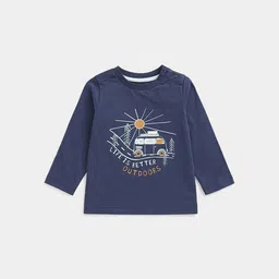 mothercare Boys Graphic Printed Round Neck Pure Cotton T-shirt-picture-27