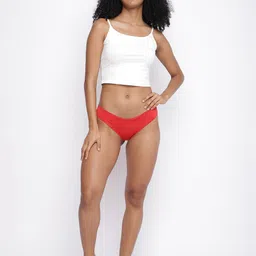 BASIICS by La Intimo Pack Of 2 Semi-Seamless Low-Rise Bikini Briefs BCPSS020B013 image 3