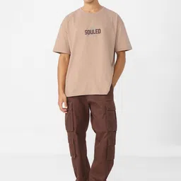 The Souled Store Men Brand Logo Printed T-shirt image 5