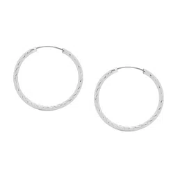 Accessorize Silver-Plated Beaded Circular Hoop Earrings image 2