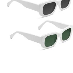 Arzonai Unisex Pack Of 2 Rectangle Sunglasses With UV Protected Lens image 1