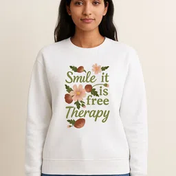 Anikmart Typography Printed Round Neck Long Sleeves Organic Cotton Pullover Sweatshirt-picture-29
