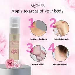 moheb Pink Moss with a composition of Amber & Vanilla Fragrance Body Mist-For Women image 4