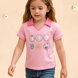 CUTECUMBER Girls Embellished Cotton Top-image-35