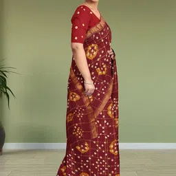 The Chennai Silks Tie and Dye Pure Cotton Fusion Saree image 2
