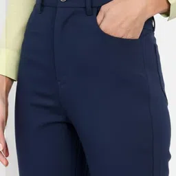 Next One Women Smart Straight Fit High-Rise Easy Wash Trousers image 4