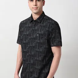 Peter England Casuals Slim Fit Floral Printed Pure Cotton Shirt image 3