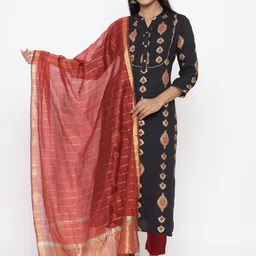 Anouk Women Printed Regular Kurta with Trousers & With Dupatta-picture-20