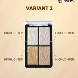 mars 4 Color Glowzilla Blush and Highlight Kit, Multicolor (FP03-01) image 2