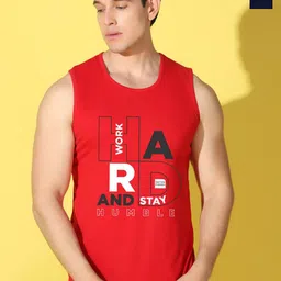 WOOSTRO Pack Of 2 Printed Combed Cotton Gym Vests VWS26(HARD RED)(HARD NAVY)-picture-15