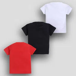 LITTLE FIGHTER Boys Pack Of 3 Multi Printed Round Neck Short Sleeves Casual T-shirt image 3