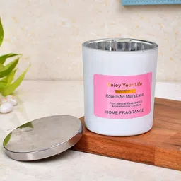 Myntra Elegant Homes White & White 1 pieces Jar Candle image 3