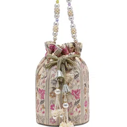 LAVIE Signature Embroidered Potli Clutch-picture-10