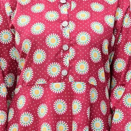 SHOOLIN Women Ethnic Motifs Printed Mandarin Collar Kurta image 5