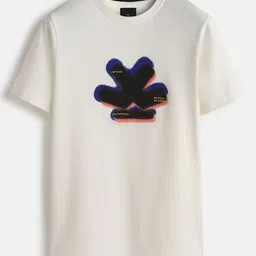 WROGN Printed Pure Cotton Short Sleeves Round Neck Slim Fit T-shirt image 3
