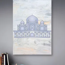 nestroots Blue & White 1 Piece Canvas Abstract Wall Paintings-picture-17