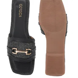 CORSICA Women Textured One Toe Flats with Buckles image 3