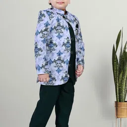 BAESD Boys Printed Sherwani Set image 3