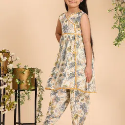 cutiekins Girls Floral Printed Kurta with Dhoti Pant image 2