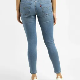 levi's Women's 710 Blue Skinny Fit Mid Rise Jeans image 3