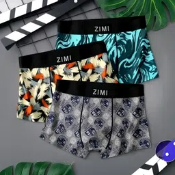 ZIMI LIFESTYLE Pack of 3 Printed Short Trunks-picture-13