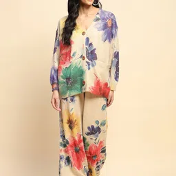 Global Republic Knitted Floral Printed Sweater With Trouser Co-Ords-picture-10