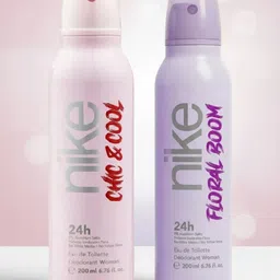 Nike Fragrances Women Set Of 2 Chic & Cool & Floral Bloom EDT Deodorant - 200 ml Each image 1