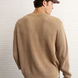 AMERICAN EAGLE OUTFITTERS Men Ribbed Round Neck Long Sleeve Pullover image 5