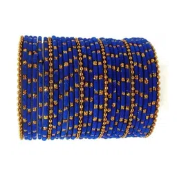 poshing Blue Glass Artificial Stones Bangle image 2