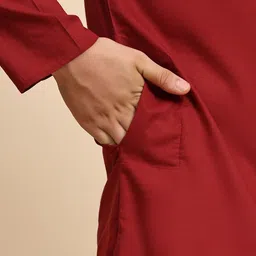 Moda Rapido Men Regular Pure Cotton Kurta with Trousers image 4