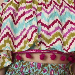 CORD OF LOVE Girls Printed Ready to Wear Lehenga & Blouse With Dupatta image 3