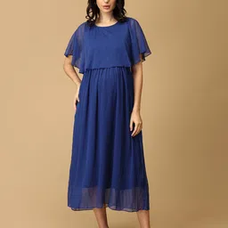 The Mom Store Flutter Sleeve Georgette Maternity Maxi Dress-picture-18