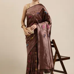 KIMISHA Floral Zari Saree-image-3