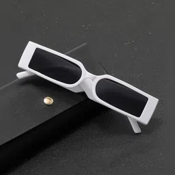 SPADEACES Unisex Black Lens & Black Square Sunglasses with image 2