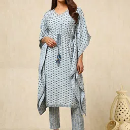Soch Women Printed Regular Zardozi Kurta with Trousers-image-56